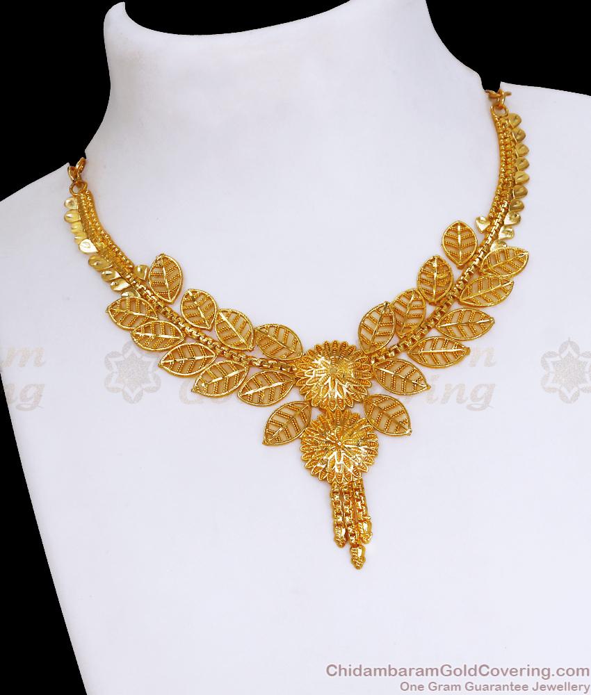 Attractive One Gram Gold Necklace Bridal Turkish Collections NCKN3388