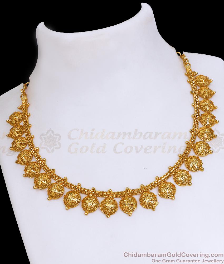 Beautiful Filigree Gold Imitation Necklace At Affordable Price NCKN3400