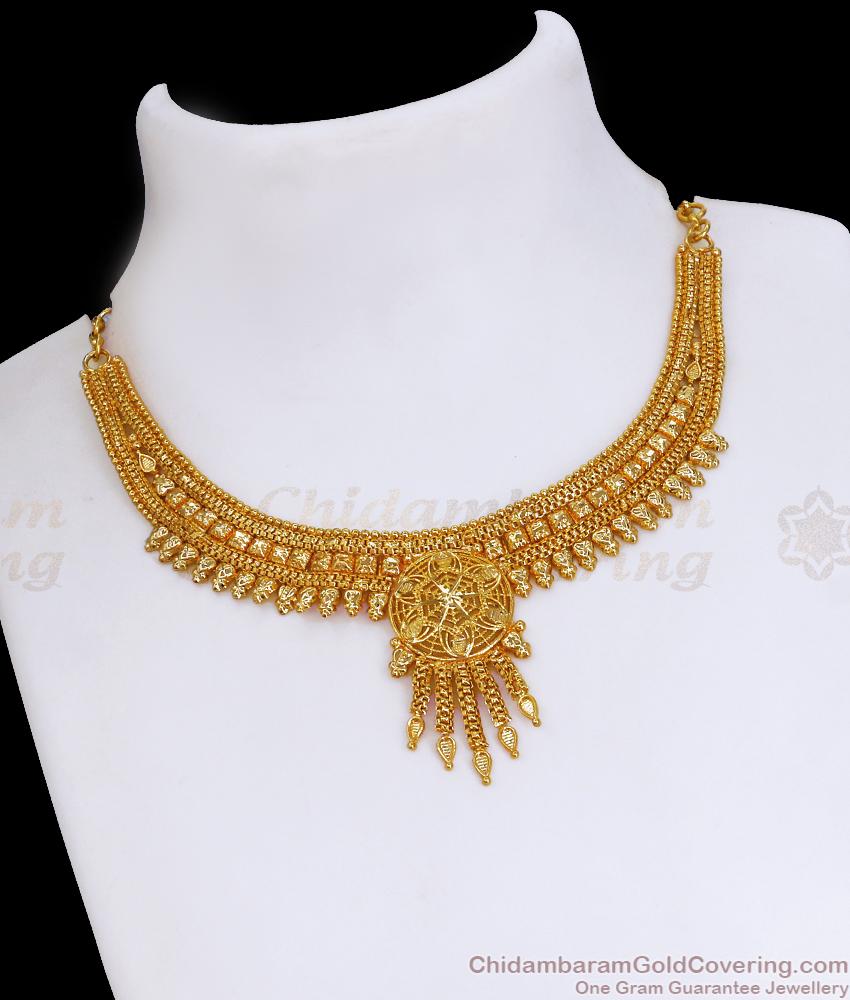 Bollywood Jewellery Fashion Gold Necklace For Brides NCKN3402