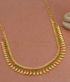 Elegant Ruby Green Stone Gold Necklace Leaf Design NCKN3406