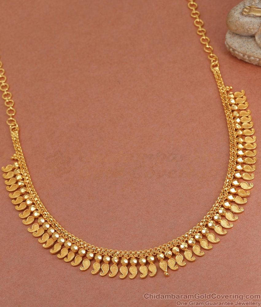 Traditional Gold Imitation Mango Necklace For Women NCKN3422