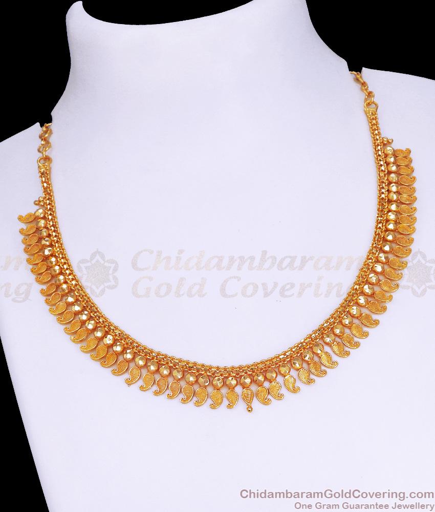 Traditional Gold Imitation Mango Necklace For Women NCKN3422