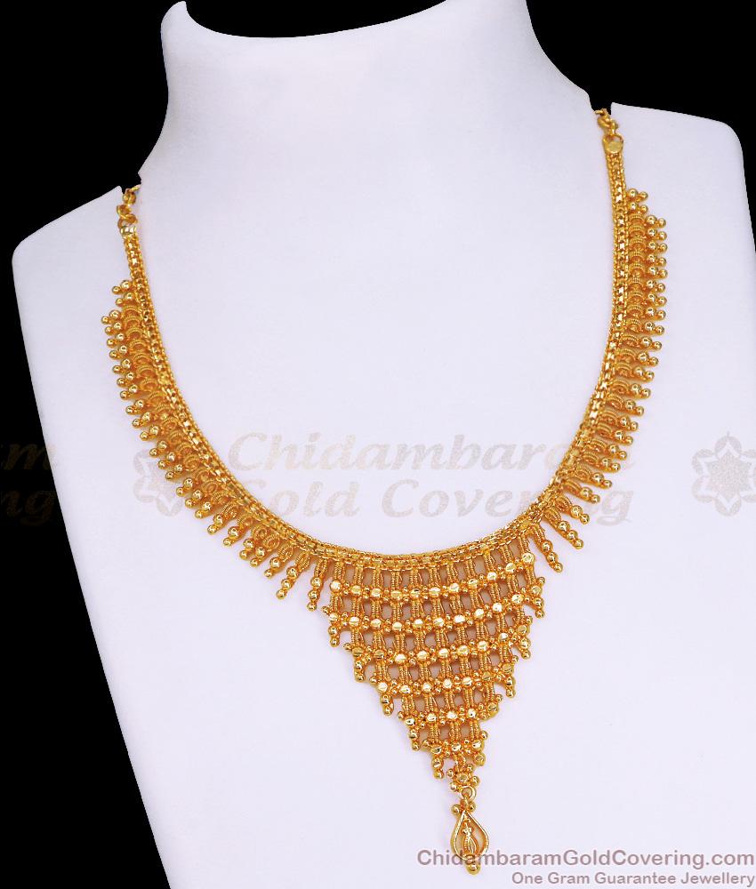 True Gold Tone Bridal Necklace Calcutta Wedding Jewelry NCKN3423