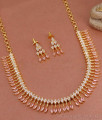 Elegant Pink Diamond Necklace 1 Gram Gold Wedding Jewelry NCKN3429