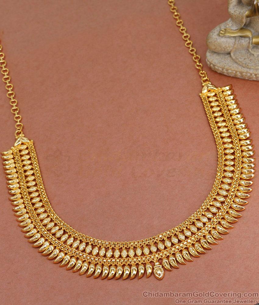 Exquisite Gold Plated Close Necklace With Mullai Design NCKN3439