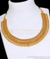 Luxurious 1 Gram Gold Necklace Close Neck Wedding Jewelry For Bride NCKN3440