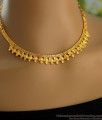 Close Neck Two Gram Gold Necklace Heart Shaped Design With Earring NCKN3454