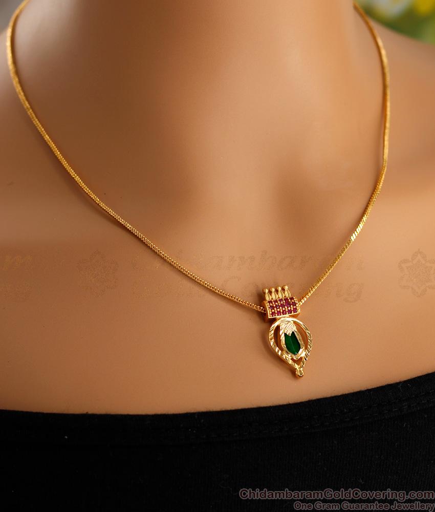 Traditional Single Nagapadam Gold Necklace For Women NCKN3460