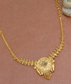 Plain Gold Design Calcutta Necklace Wedding Jewelry For Bride NCKN3465