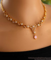 Elegant Light Weight Bridal Gold Necklace With Earring For Brides NCKN3474