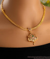 Simple Impon Necklace Peacock Pendant Gold Chain Design For Women NCKN3480