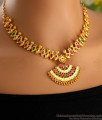 Premium Quality Gold Imitation Necklace Ruby Green Stone Forming Design NCKN3483