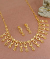 Beautiful 22k Gold Necklace For Marriage Forming Gold Jewellery Set NCKN3486