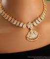 Premium Ful White Stone Mango Impon Attigai Bridal Gold Necklace NCKN3501