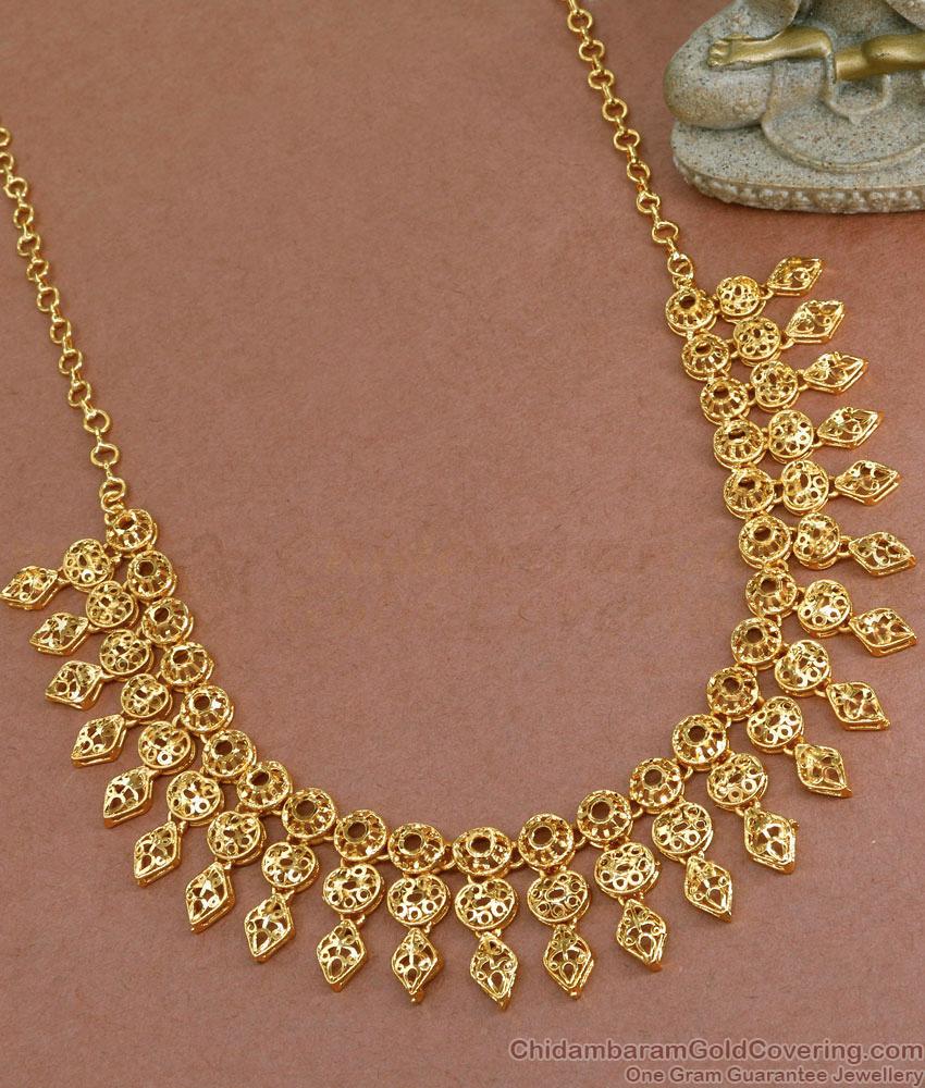 Two Gram Gold Necklace Arabic Design Light Weight Wedding Jewellery NCKN3509