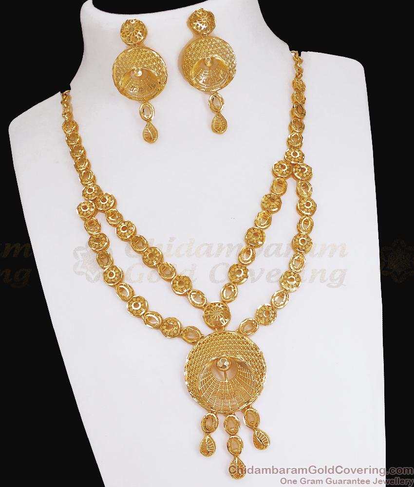 Grand Bridal Collection Arabic Gold Necklace Earring Shop Online NCKN3511