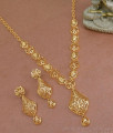 New Model Light Weight Fomring Gold Necklace Set For Marriage NCKN3515