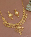 Luxury Heart Design Gold Imitation Necklace Designs Shop Online NCKN3517