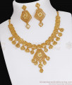 Luxury Heart Design Gold Imitation Necklace Designs Shop Online NCKN3517