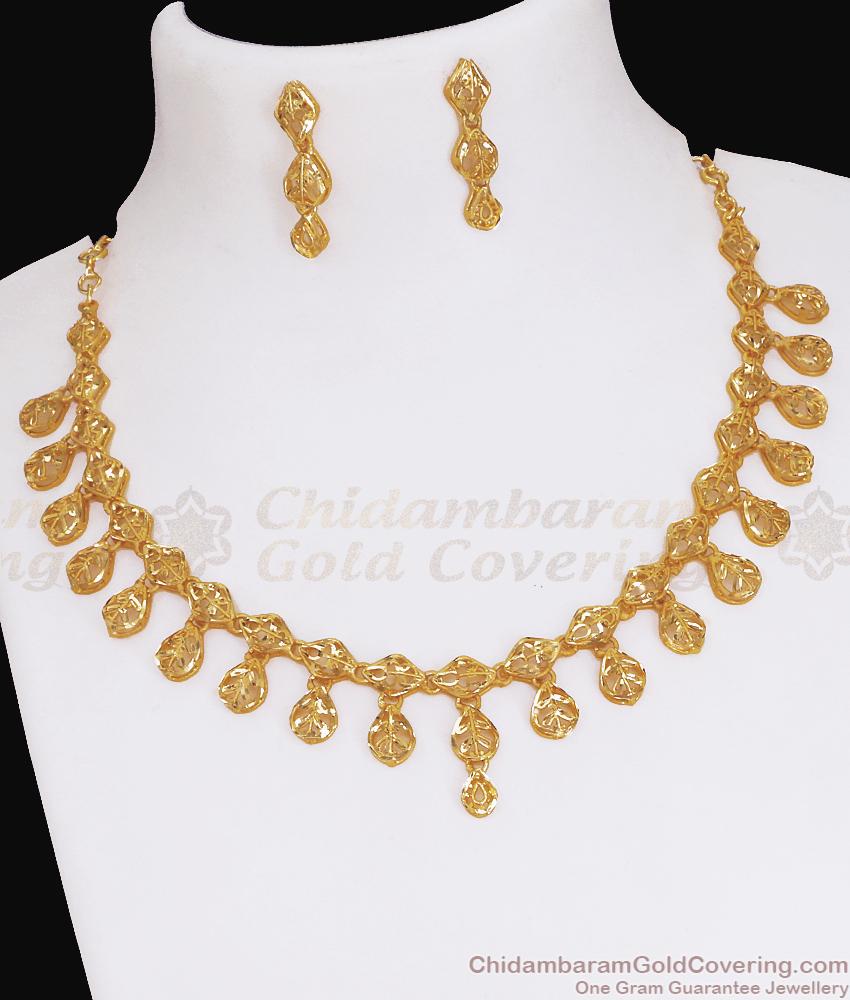 Arabic Wedding Gold Necklace Light Weight Jewelry Set NCKN3518