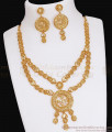 Buy Premium True Gold Tone Necklace With Dangler Earring Online NCKN3522