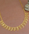 Stylish Light Weight Gold Plated Necklace Leaf Design NCKN3526