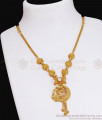 Trendy Peacock Design Gold Plated Necklace Hanging Hearts Design NCKN3535