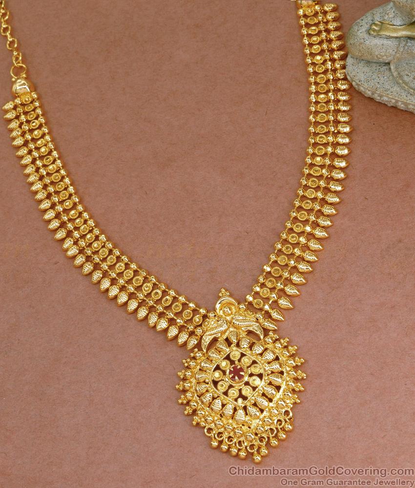 Women Wedding Gold Necklace Mullai Poo Design For Women NCKN3544