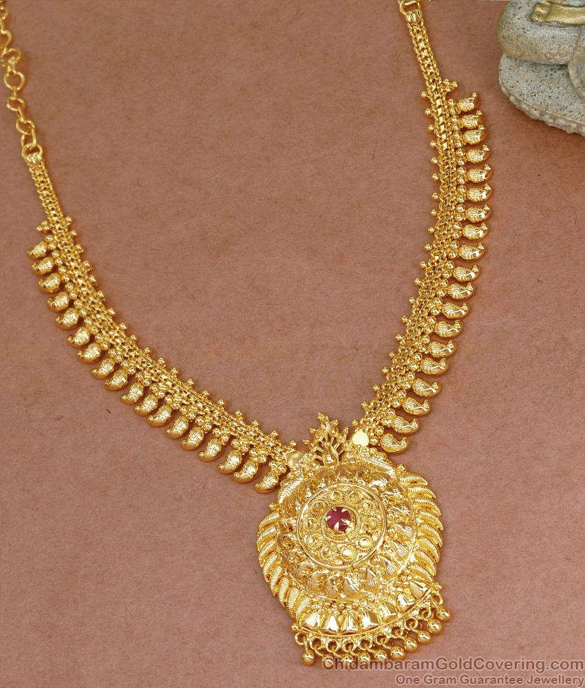 Buy Traditional Mango Gold Design Necklace Wedding Jewellery For Women NCKN3548