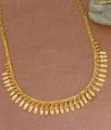 Pure Gold Tone Mullai Poo Necklace Light Weight Jewellery Design NCKN3553