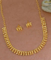 Simple Golden Beads Design Light Weight Necklace Set Online NCKN3555