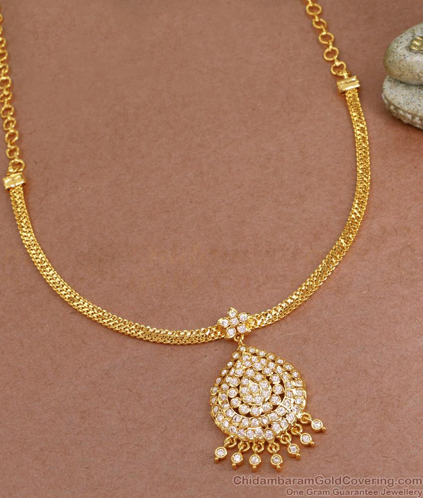 Premium Gold Tone Impon Attigai Bridal Necklace For Women NCKN3558