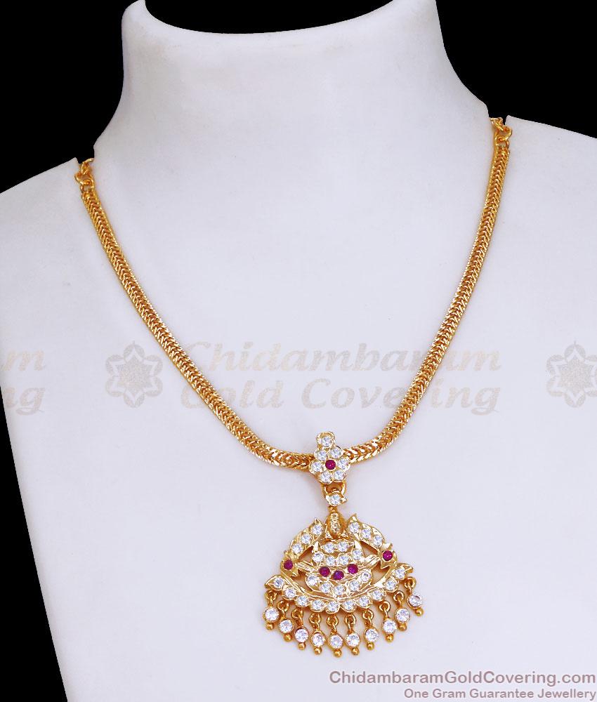 Traditional Lakshmi Design Impon Gold Attigai Necklace For Women NCKN3571