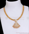 Attractive Impon Panchaloha Necklace White Stone Jewellery NCKN3573