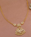 Beautiful Dual Swan Design Impon Gold Necklace Pearl Jewellery NCKN3576