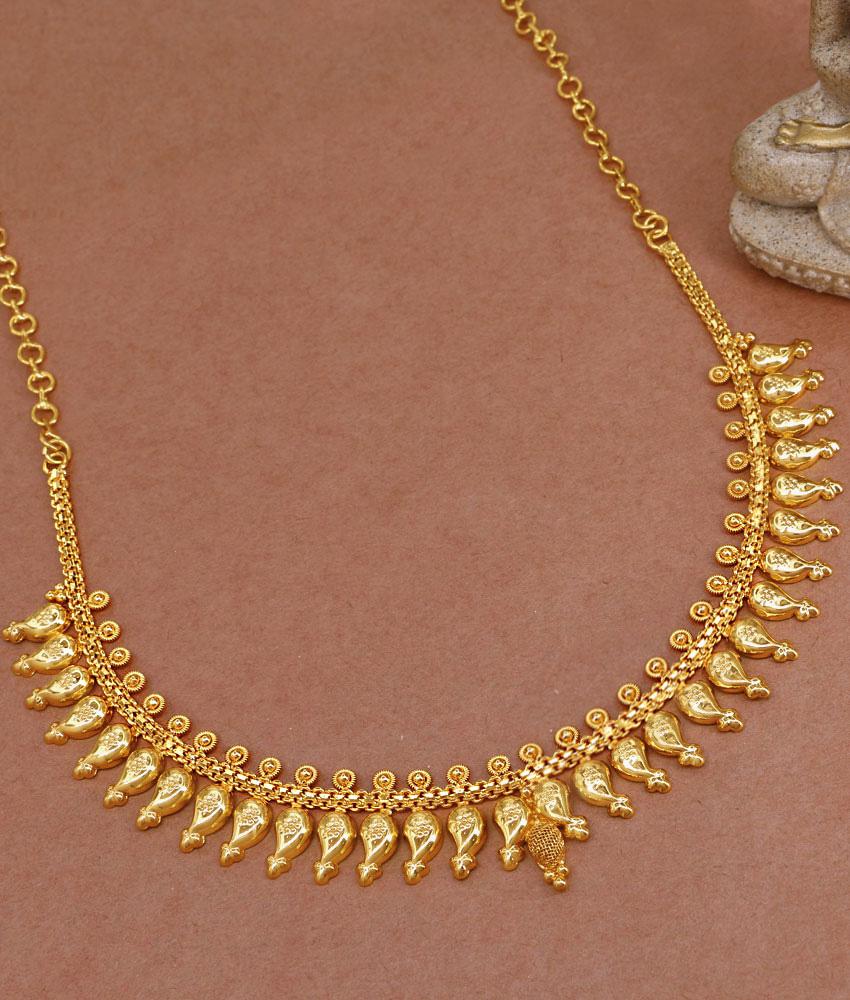 Buy Classic Mango Necklace 1 Gram Gold Bridal Jewelry NCKN3594