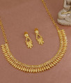 South Indian Gold Plated Necklace Set Mullaipoo Design NCKN3600