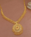 Single Ruby Stone Wedding Gold Necklace For Women NCKN3601