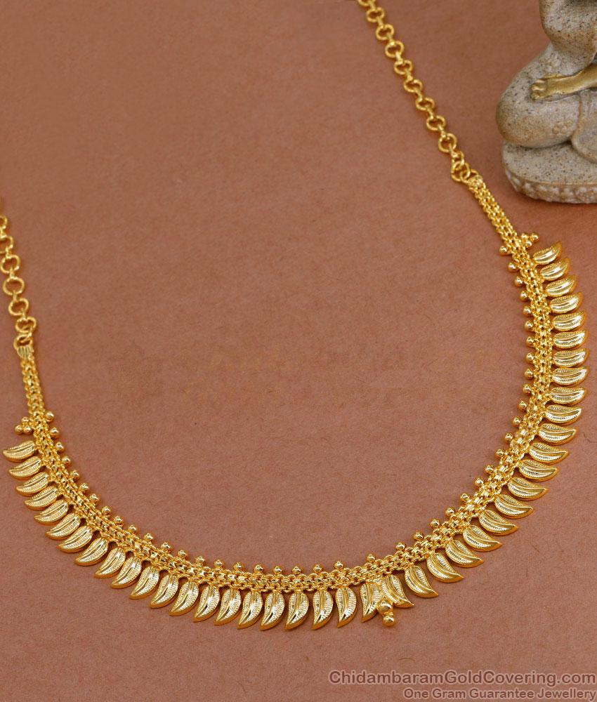 Buy Pure Gold Tone Necklace Mullipoo Malai For Brides NCKN3604