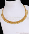 Traditional 1 Gram Gold Necklace Mullai Arumbu Design NCKN3609