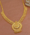 Traditional Lakshmi Design Gold Plated Necklace Without Stone NCKN3639