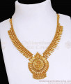 Traditional Lakshmi Design Gold Plated Necklace Without Stone NCKN3639