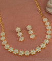 Buy Gold Plated Cz Stone Artificial Necklace Set Online NCKN3655