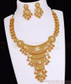 Premium Dubai Gold Grand Bridal Necklace Set For Women NCKN3670