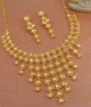 Light Weight Gold Imitation Necklace Set For Marriage NCKN3673