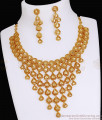 Light Weight Gold Imitation Necklace Set For Marriage NCKN3673