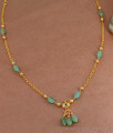 Light Weight Green Crystals Necklace Gold Fancy Jewelry NCKN3682