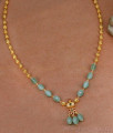 Buy Aurora Blue Stone Necklace Gold Beads Design NCKN3683