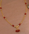 Stylish Jaipuri Red Stone Gold Plated Necklace Design Online NCKN3684