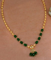 Latest One Gram Gold Green Stone Fancy Necklace With Price NCKN3687